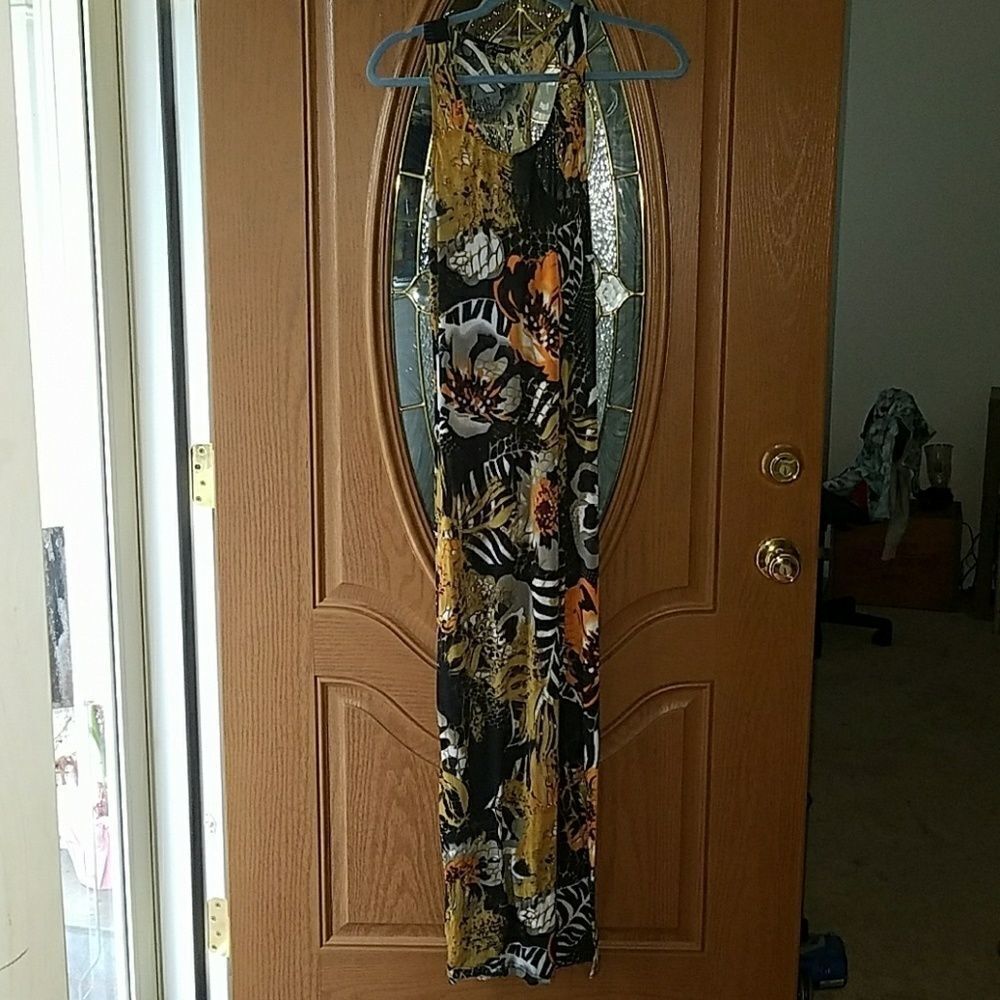 Just Love floral print  tank dress Sz M
